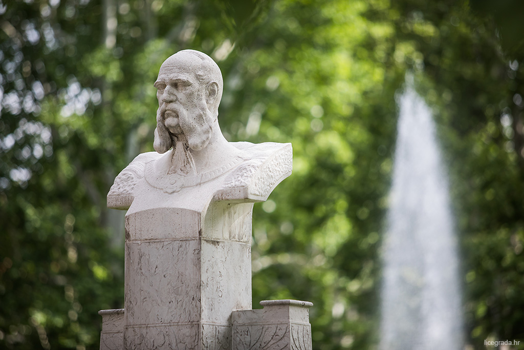 Zrinjevac, južna strana bista Ivana Mažuranića